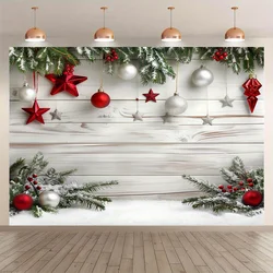 Christmas decoration background - Snowflake, star and planet design, polyester party banners for indoor and outdoor use