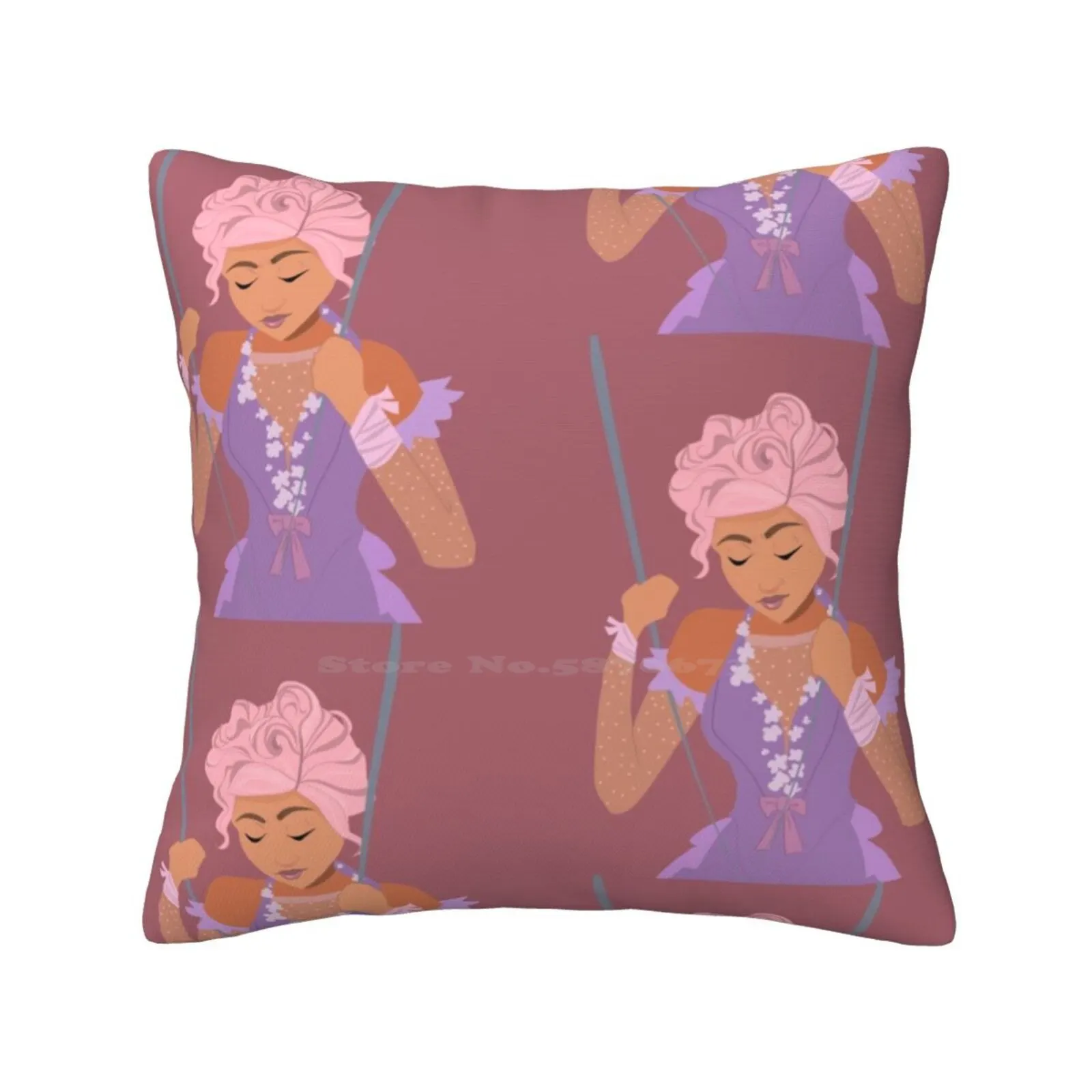 Anne Wheeler Zendaya Bedroom Office Hug Pillowcase Zendaya Anne Wheeler The Greatest Showman Pink Hair Trapeze Purple Colorful