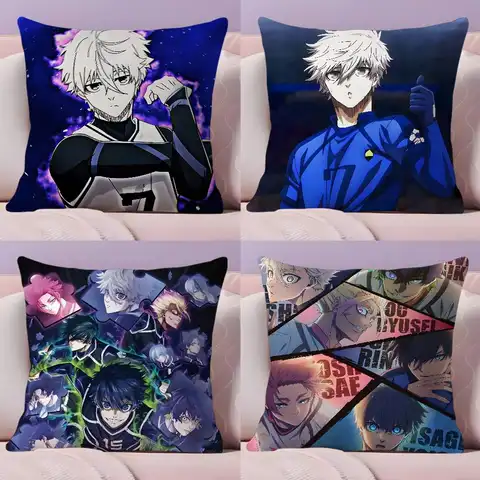 Classic comics B-Blue Lock Pillow Case Pillowcase Ultra Soft Skin Friendly Fabric Cloud Like Comfort & Concealed Zipper