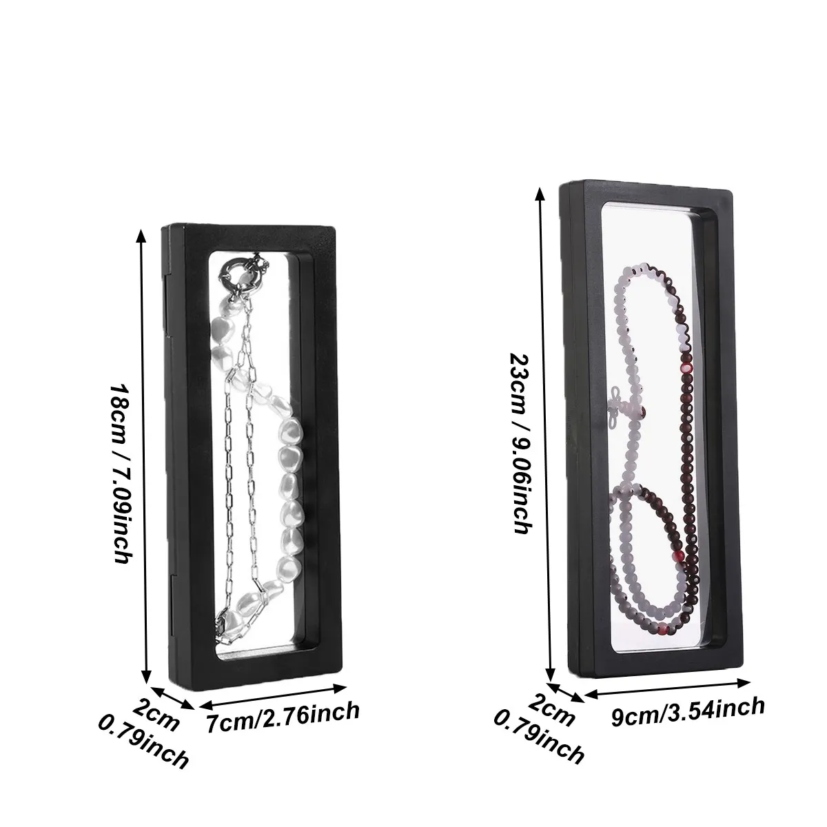 10pcs Transparent Floating Frame Display Rack, Jewelry Box