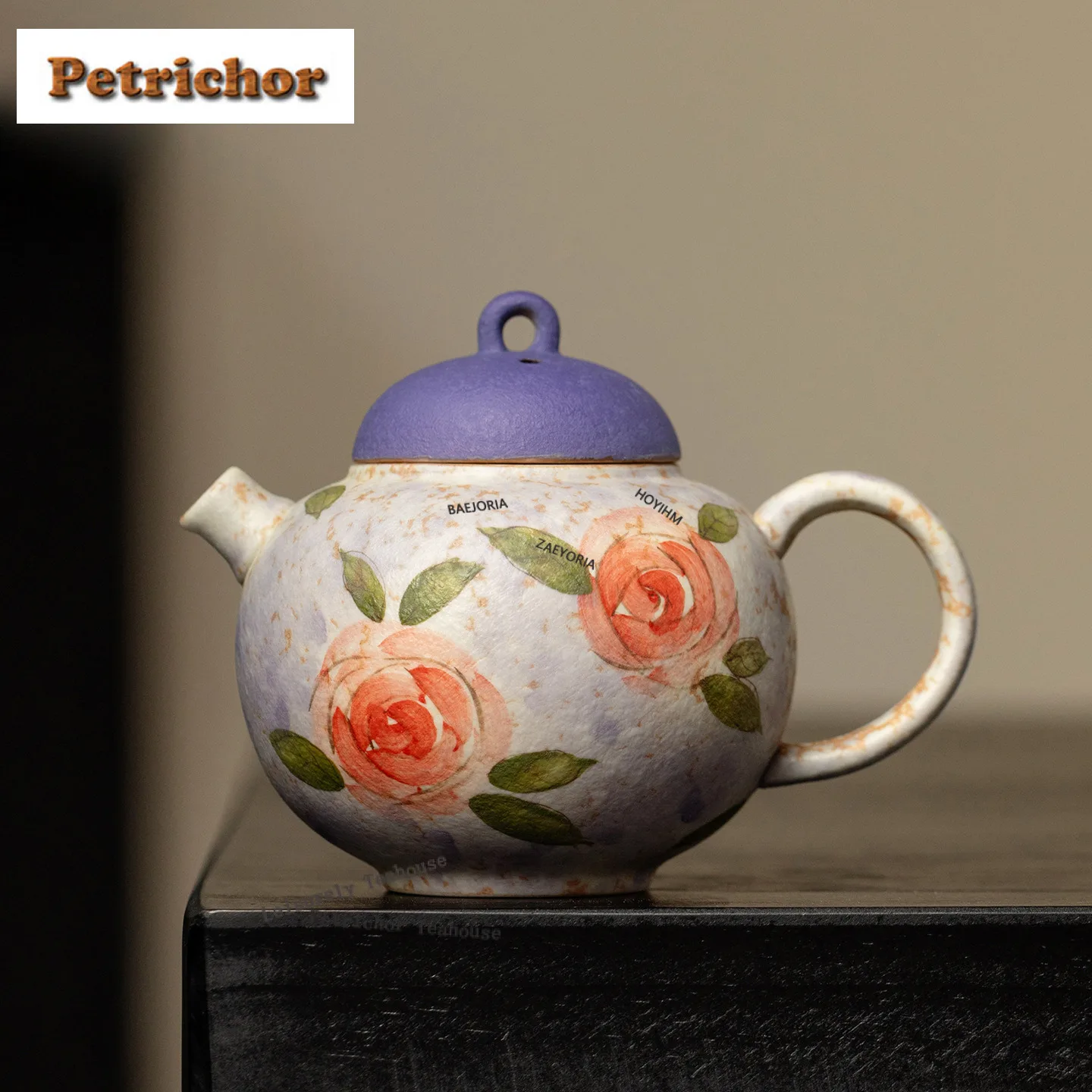 

160ml Hand-painted Rose Teapot Handmade Tea Infuser Pot Household Tea Making Kettle With Strainer Drinkware Accessories Gift