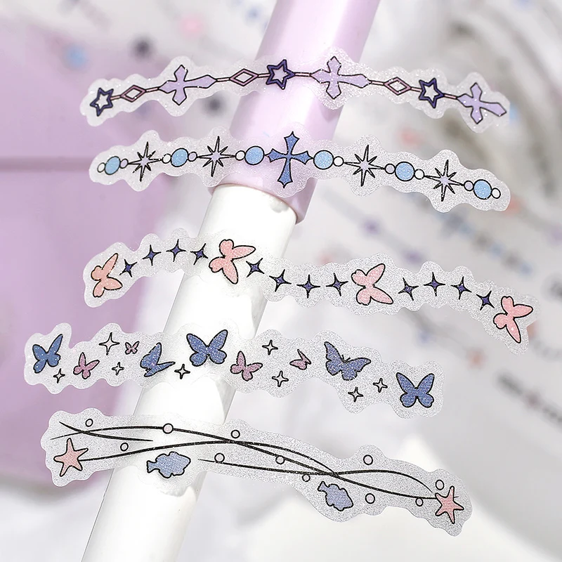 4 عبوات/وحدة شريط PET مزخرف من سلسلة DECO LINE
