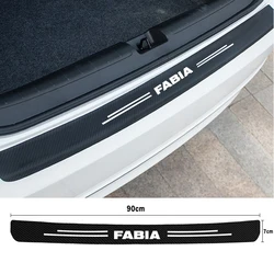 Striscia di protezione della piastra di protezione del paraurti della porta del bagagliaio posteriore dell'auto per Skoda Fabia 1 2 3 MK1 MK2 MK3 NJ3 NJ5 accessori per barra antigraffio