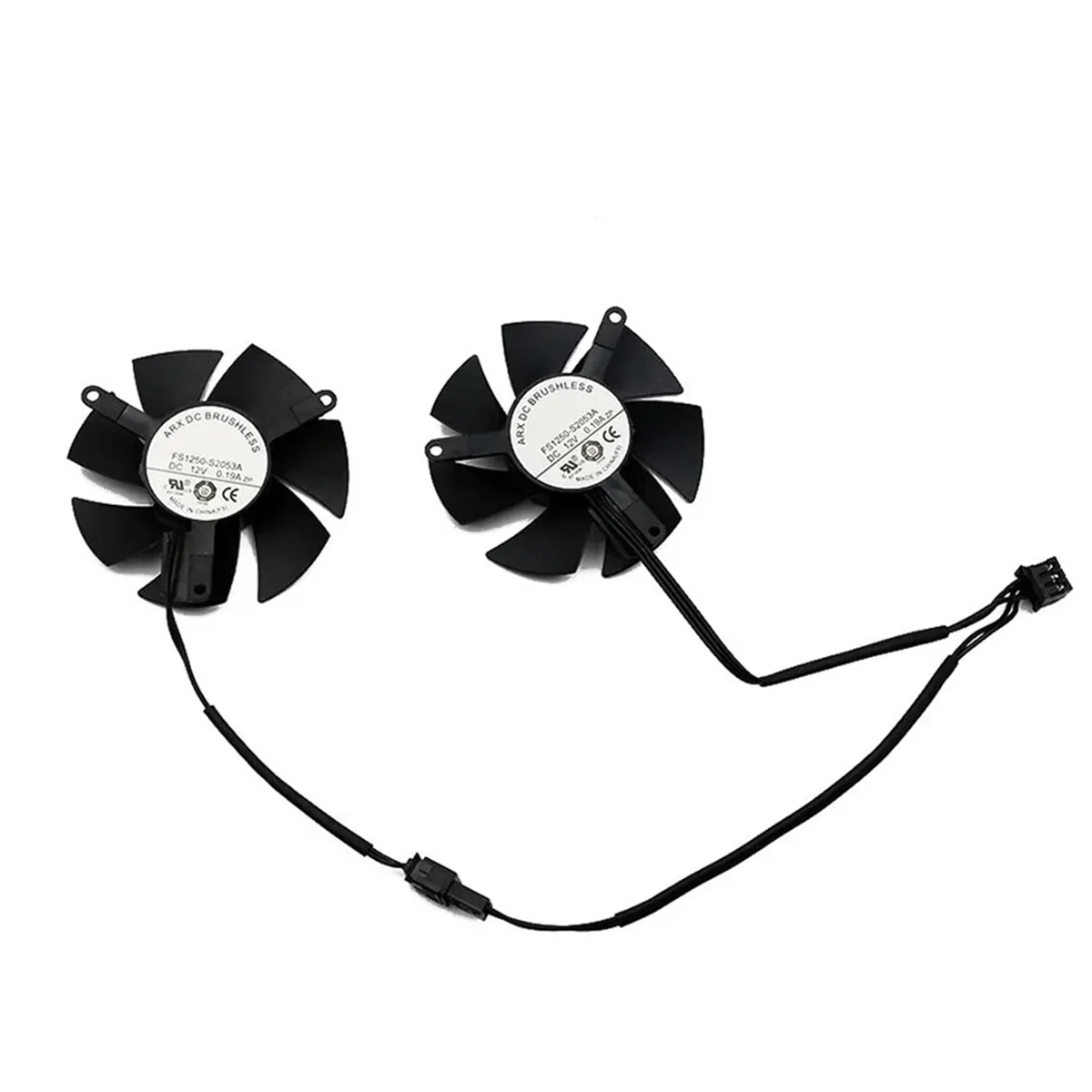 พัดลมการ์ดจอ FS1250-S2053A 0.19A GPU VGA สำหรับ GPU การ์ดจอ GTX 1650 1630 D6 GTX1650 OC ต่ำโปรไฟล์4G