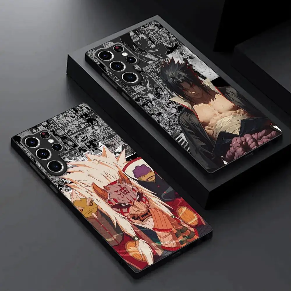 Anime Japanese N-Narutos Cool Phone Case For Samsung Galaxy S25 S24 S23 S22 S21 S20 Plus Ultra Note20 Soft Black