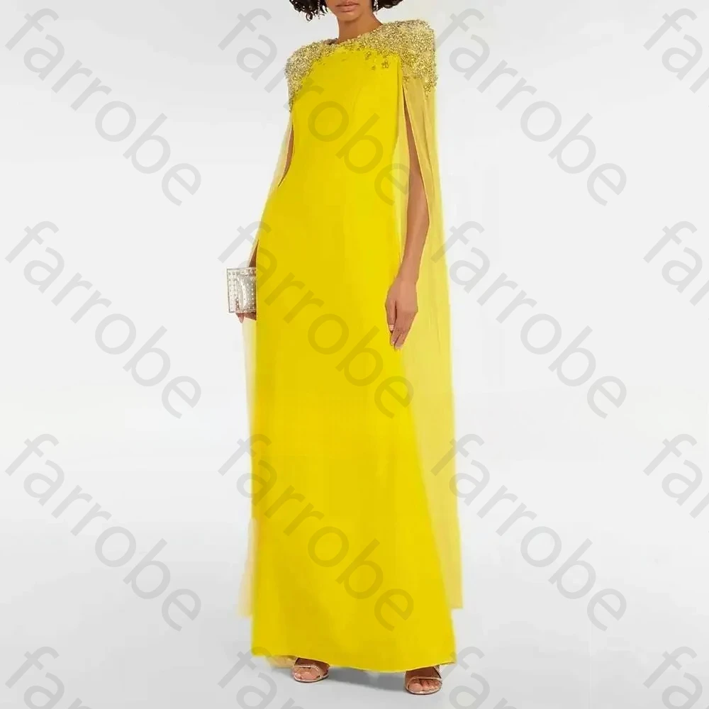 

Elegant Wedding Party Dresses Luxury Crystal Clock Sleeves Formal Gowns Long O Neck Mermaid Mother of The Bride Dress Customized