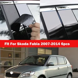 Car Pillar Posts Door Window Trim Cover Decorative Stickers Accessories for Skoda Fabia 2007-2010 2011 2012 2013 2014 фабиа