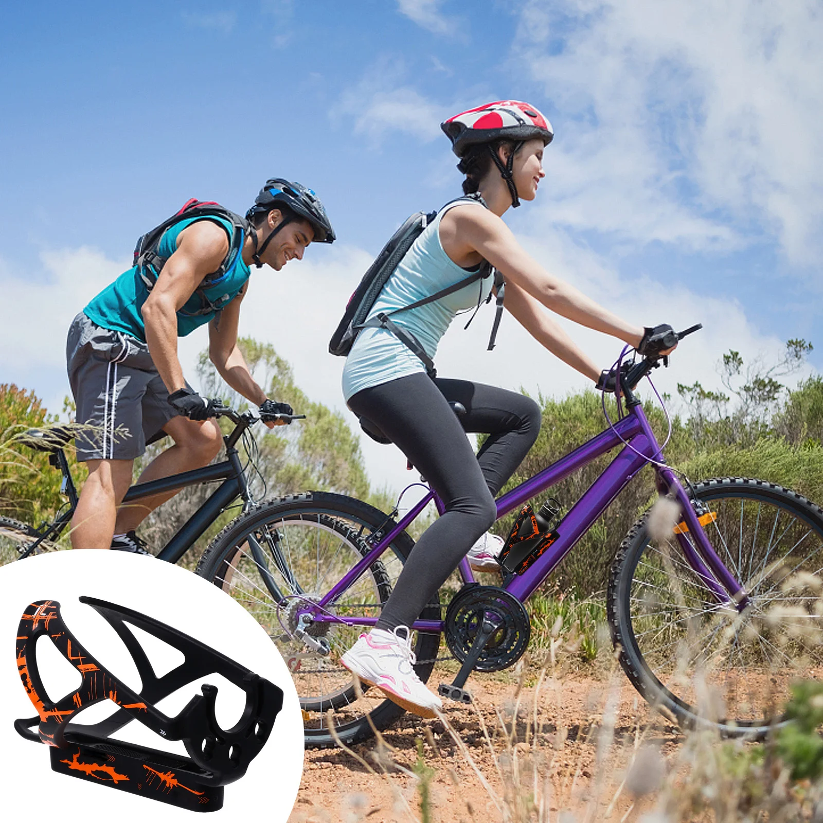 

Stylish Durable Plastic Bike Water Bottle Holder Cage For Road Mountain Bikes Integrated Crowbar Lightweight Scratch Resistant