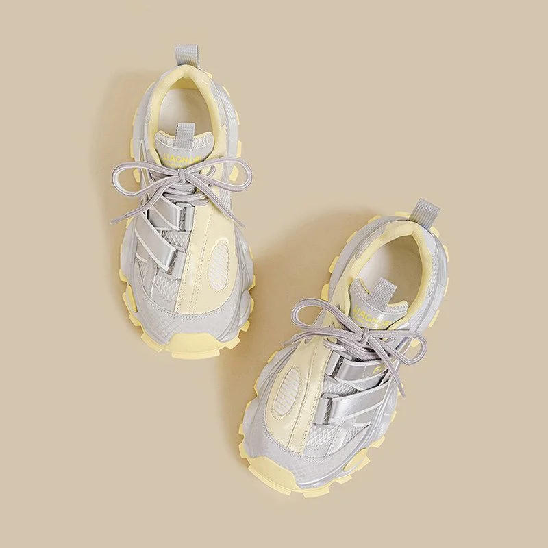 

Girls Chunky Sneakers 2026 Spring Autumn Non Slip Trendy Running Shoes Big Kids Fashion Casual Sports Shoes HC39-65