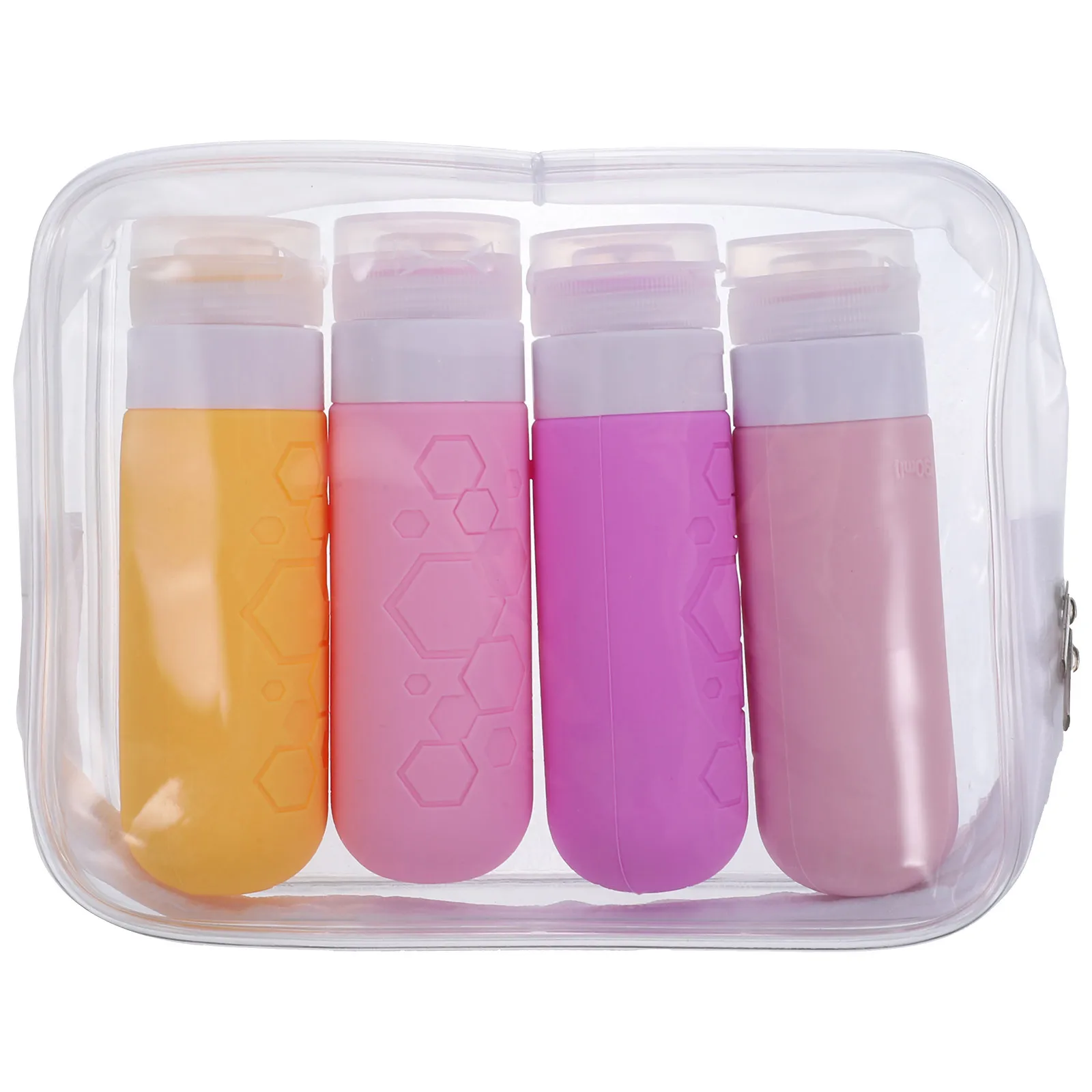 

4Pcs Travel Bottles Refillable Toiletry Containers Leak Proof Compact Portable Lotion Shampoo Bottles for Travel Camping