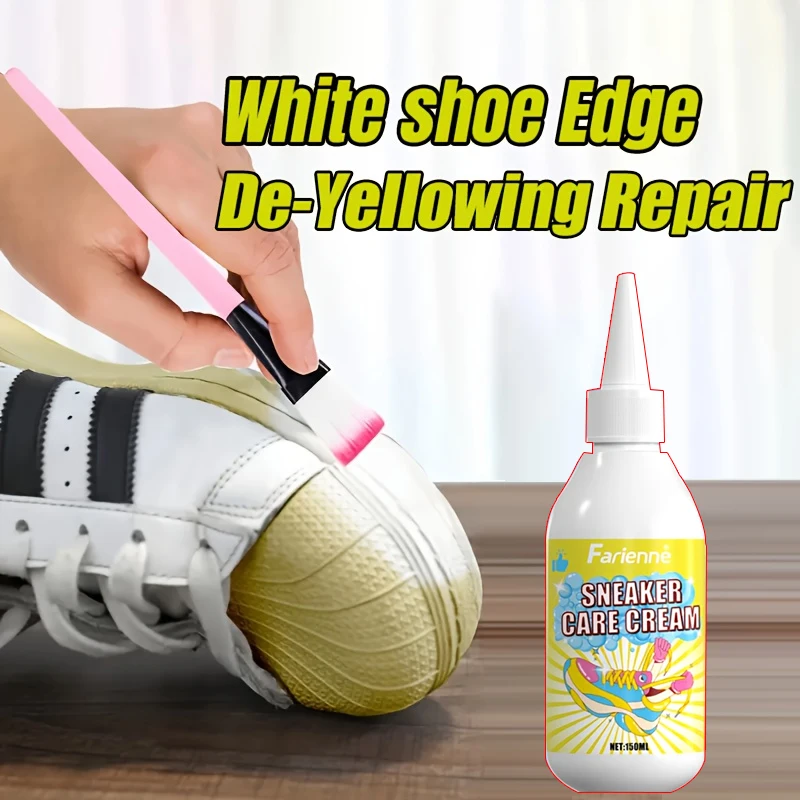 Farienne 150ml Sneaker Oxidation Remover Cream - Shoe Edge Yellow Stain Cleaner For White Shoes, Fast-Acting Restorer