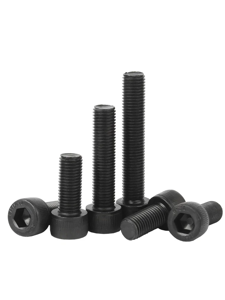 1Pcs M12 M14 M16 M18 M20 12.9 Grade Alloy Steel Hex Socket Cap Allen Head Left Tooth Screw Bolt Pitch 1.25/1.5mm Hardware Part
