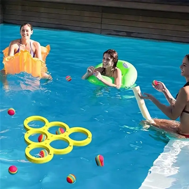 EVA Floating Throwing Toys Kids Summer Swimming Pool Floaties Accessories Children Foam Balls Toy Water Throw Circles Games