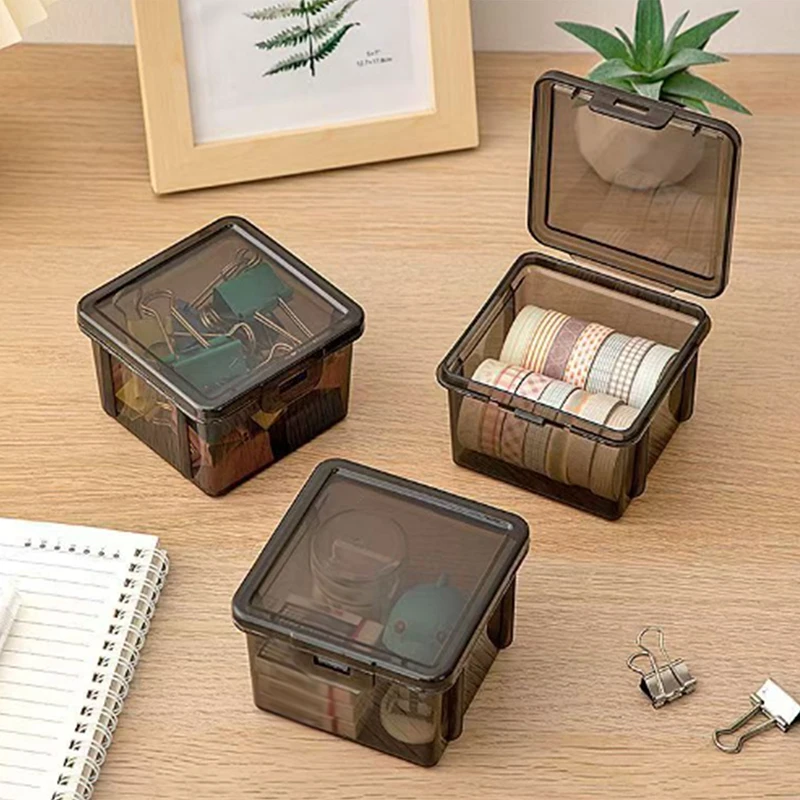 1Pc Document Organizer Box Household Certificate File A4 Box Important Information Registration Book Dust Proof Storage Case