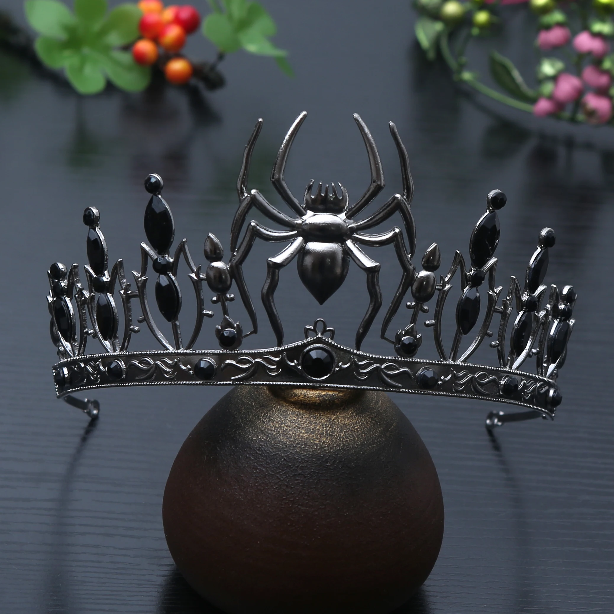 

New Halloween personalized spider alloy Goth party props, Halloween costumes, crystal rhinestone role-playing accessories