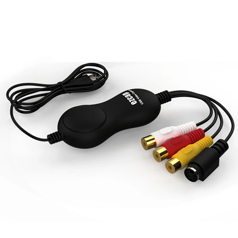 Ezcap158A USB 2.0 Video Capture Card AV S-Video Analog Video Recording for VHS,V8,Hi8 Player Camcorder, DSLR Camera Windows MAC