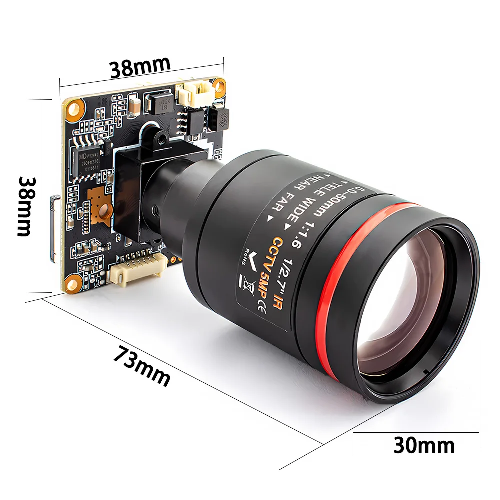 10X Zoom IP Camera Module 3MP 25FPS IMX307 CMOS Support Onvif RTSP RTMP H.265 With 5-50mm Varifocal Lens For POE Security Webcam