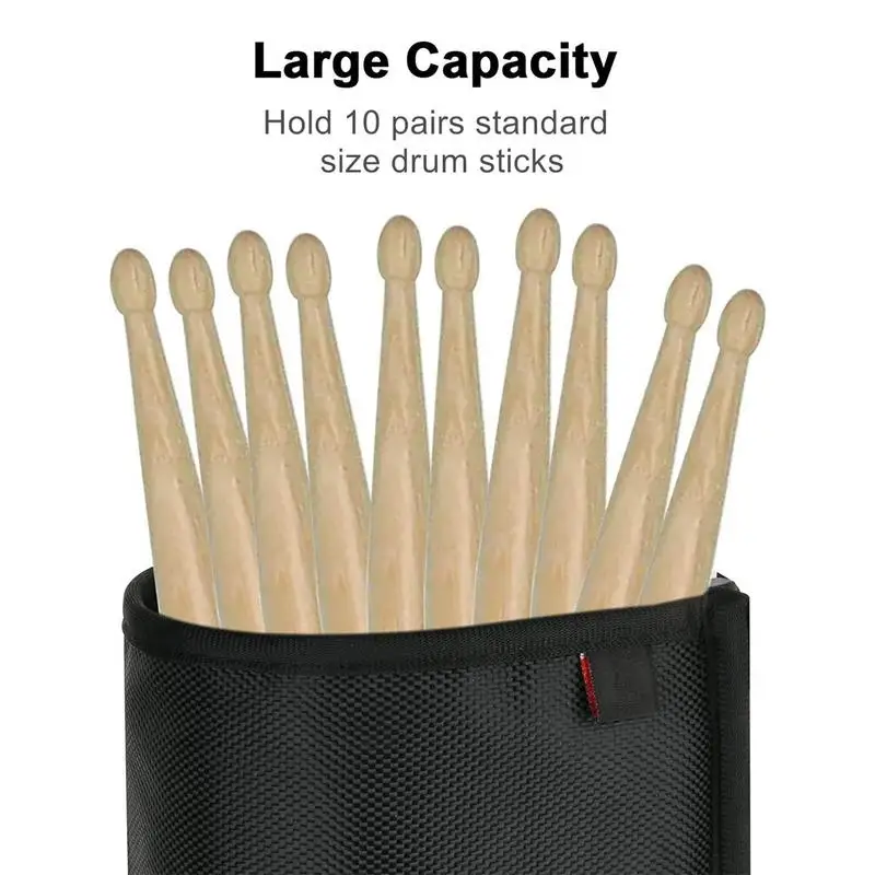 Drumstick Bag For Drum Set Holder Case For Brushes Mallets And Percussion Drum Drum Accessories For Professional Drummers And