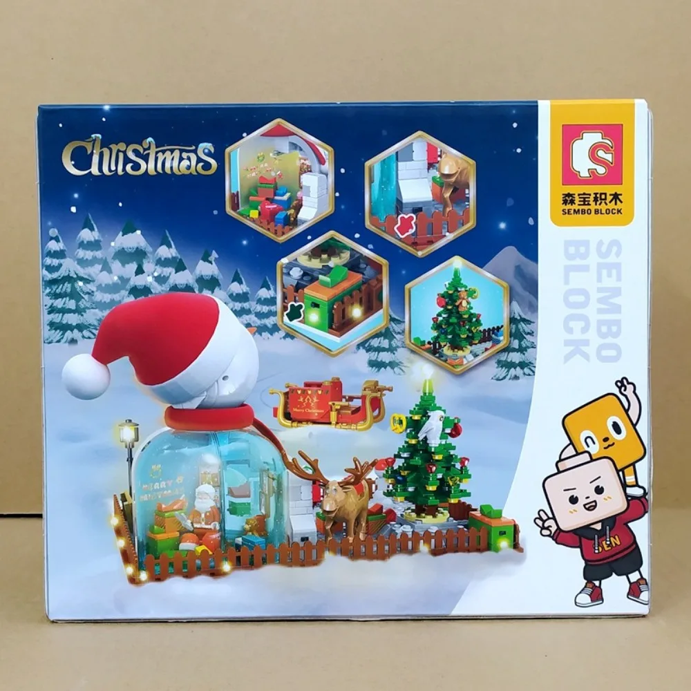 Puzzle Montage Bausteine Exquisite Weihnachten Schneemann Haus Kristall Ball Lustige Weihnachtsbaum DIY Kinder Weihnachtsgeschenk