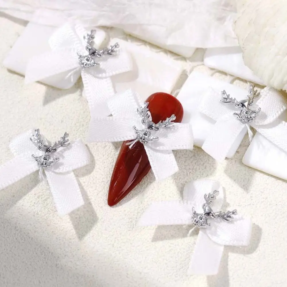 اكسسوارات Bowknot مسمار زخرفة عيد الميلاد مسمار زينة عيد الميلاد مسمار التدريبات 3D مجوهرات الأظافر القوس مسمار الراين