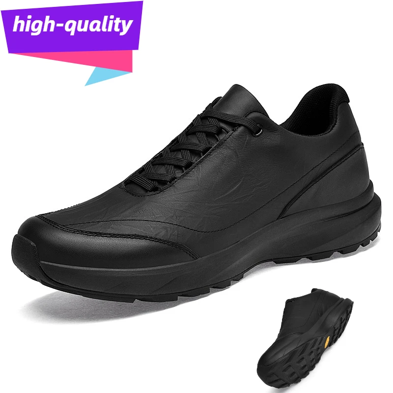 

Men's Casual Shoes, Outdoor Lightweight Hiking Shoes, Breathable and Shock-absorbing Running Shoes, High-quality Cowhide Shoes