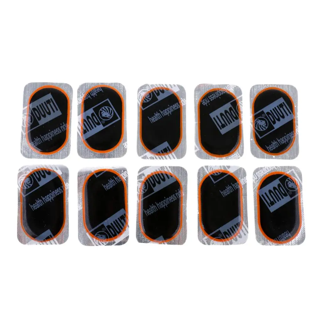 10 Pieces 32x50mm Self Oval Patches for Motor Bike Tyre Tire Inner Tube Puncture Repair Kit