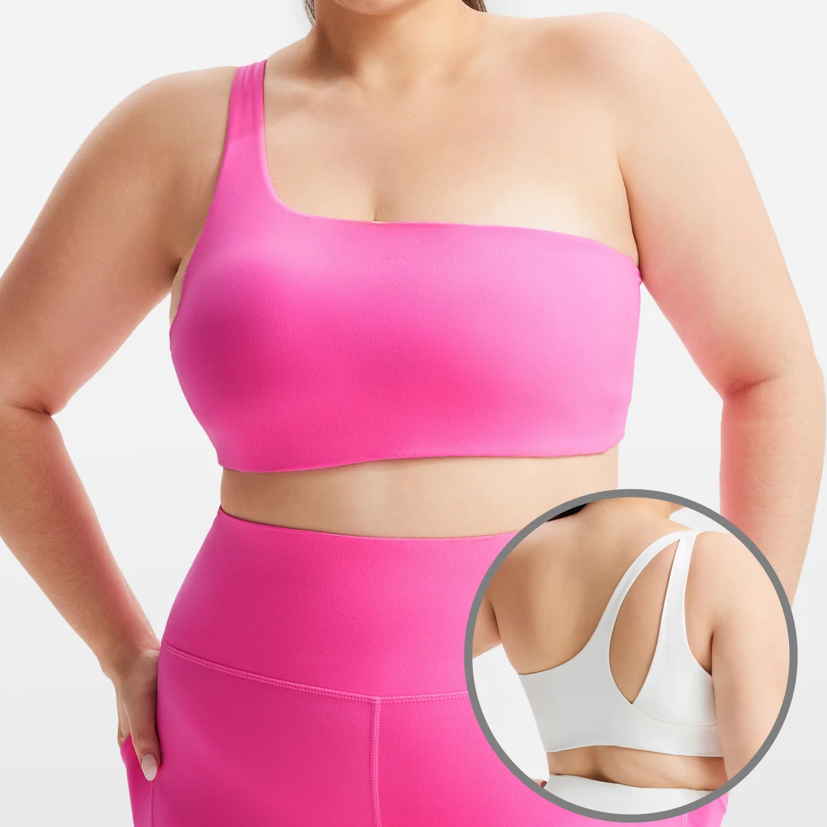 Plus-size sports bra slanted shoulder yoga bra buttery soft sports underwear shock absorption fitness crop top for women gym
