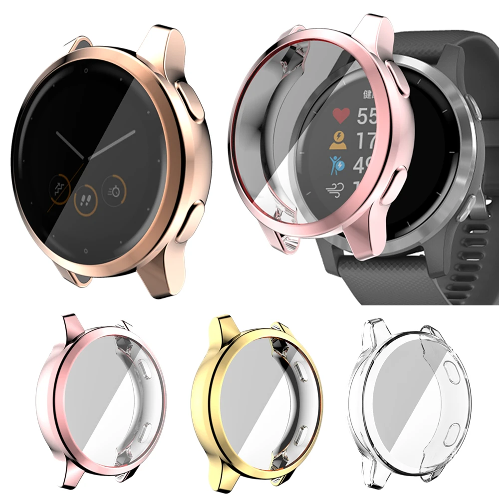 Protective Case For Garmin Venu 2 / 2S Smart Watch TPU Plating Protection Frame For Garmin Vivoactive 4 / 4S Bumper Accessories