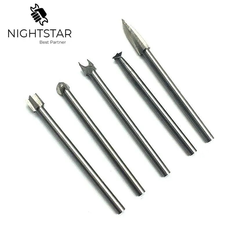 

5pcs Engraving Bit Precise Tool Cutting Knife Carbide Carving Cutters Wood Chisel Woodworking Inserts Cutter Root Tool 5mm