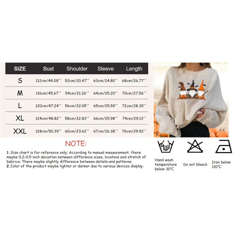 Women's Top Halloween Funny Print Round Neck Pullovers New Fashion Autumn Street Long Sleeve Sweater for Women Casual Clothes