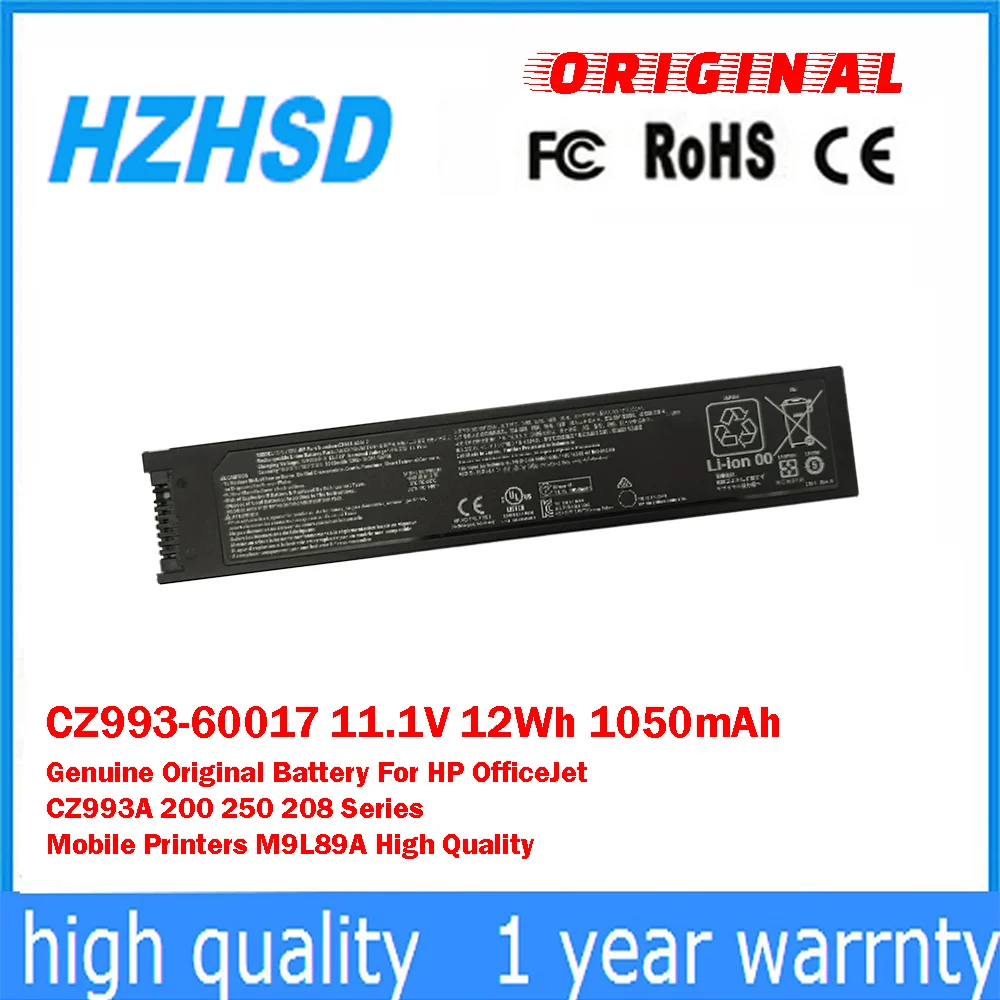 

CZ993-60017 11.1V 12Wh 1050mAh Genuine Original Battery For HP OfficeJet CZ993A 200 250 208 Series Mobile Printers M9L89A