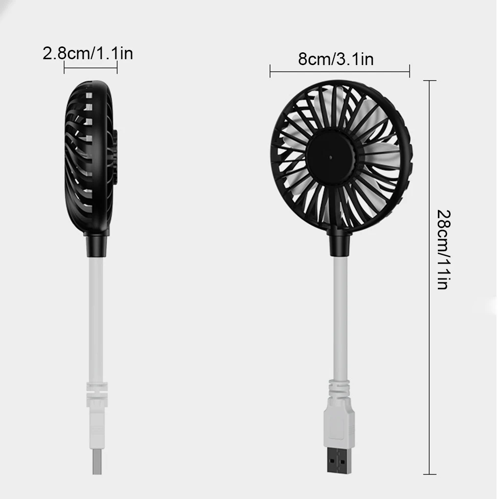 USB Rechargeable Handheld Fan Silent Cooling Power Bank Wireless Mini Play Plug Fans Summer Outdoors and Travel