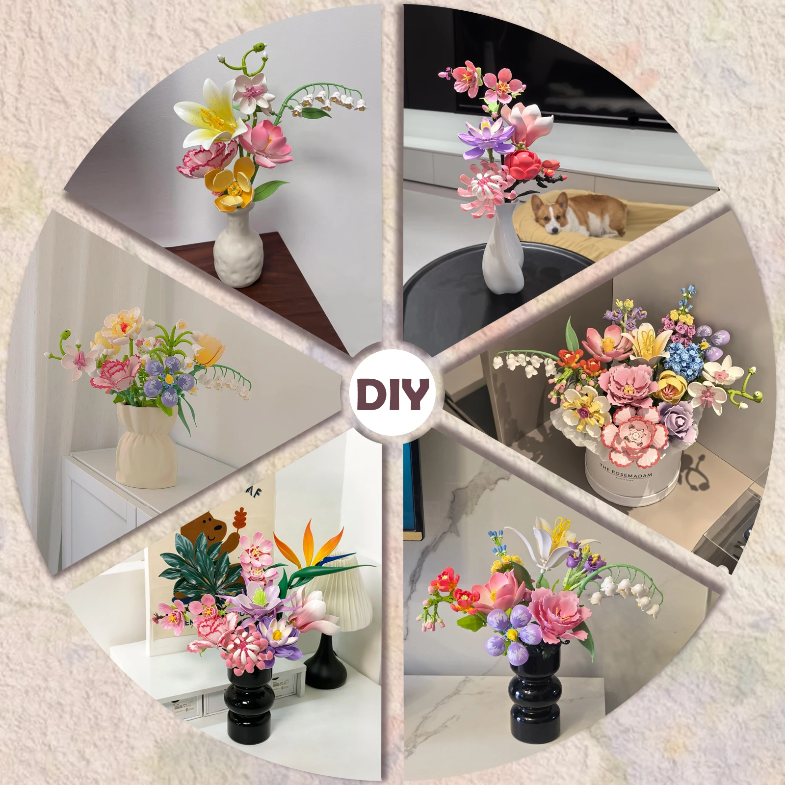 Strelitzia Blossoms Building Block Bouquet Flowers Featuring Gradient Petal  Details Ideal for Tabletop Display Home Deco46 Pcs - AliExpress 26