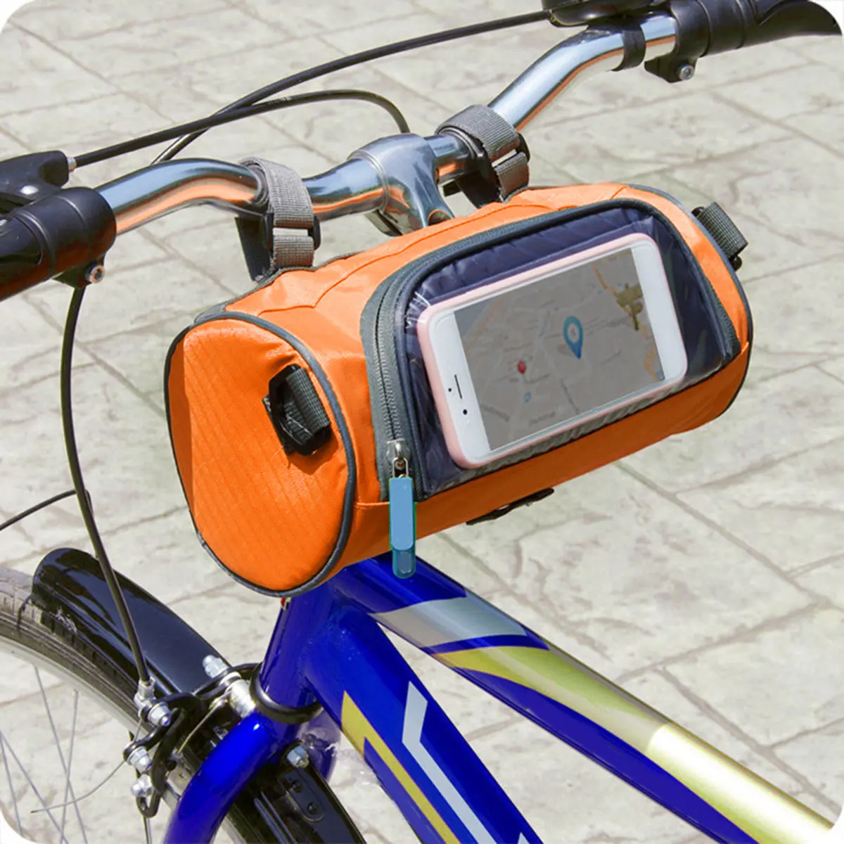 

1Pcs Waterproof Bike Handlebar Storage Bag With Touch Screen Oxford Cloth Front Pack For Cycling Essentials And Valuables
