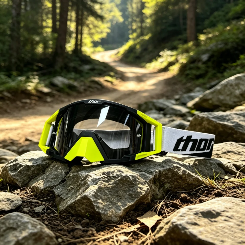 Dirt Bike All‑Terrain Cross‑Trail Goggles, Dust‑Shield UV‑Block Motocross Enduro Motorcycle Helmet‑Compatible Riding Eyewear
