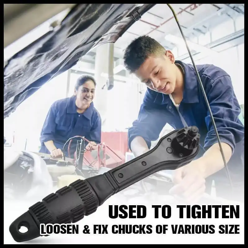 2 in 1 전기 드릴 척 키 렌치, 노동력 절약, 빠른 핸드 전기 드릴 척 키 래칫 렌치, 10mm, 13mm, 블랙