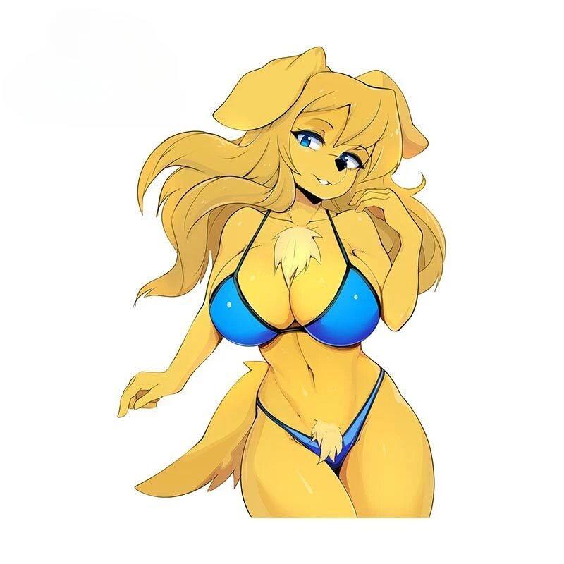 

Fury Sexy Girl Car Sticker Waterproof Furry Sticker Laptop Window- Auto Rearview Mirror Car Styling Exterior Truck Accsesories