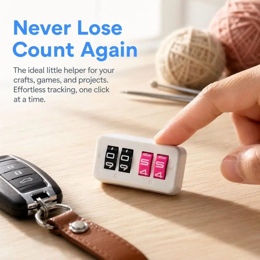 4 Digit Board Game Life Counter Mini Self Discipline Board Games Score Tracker Adjustable Wheel Flexible
