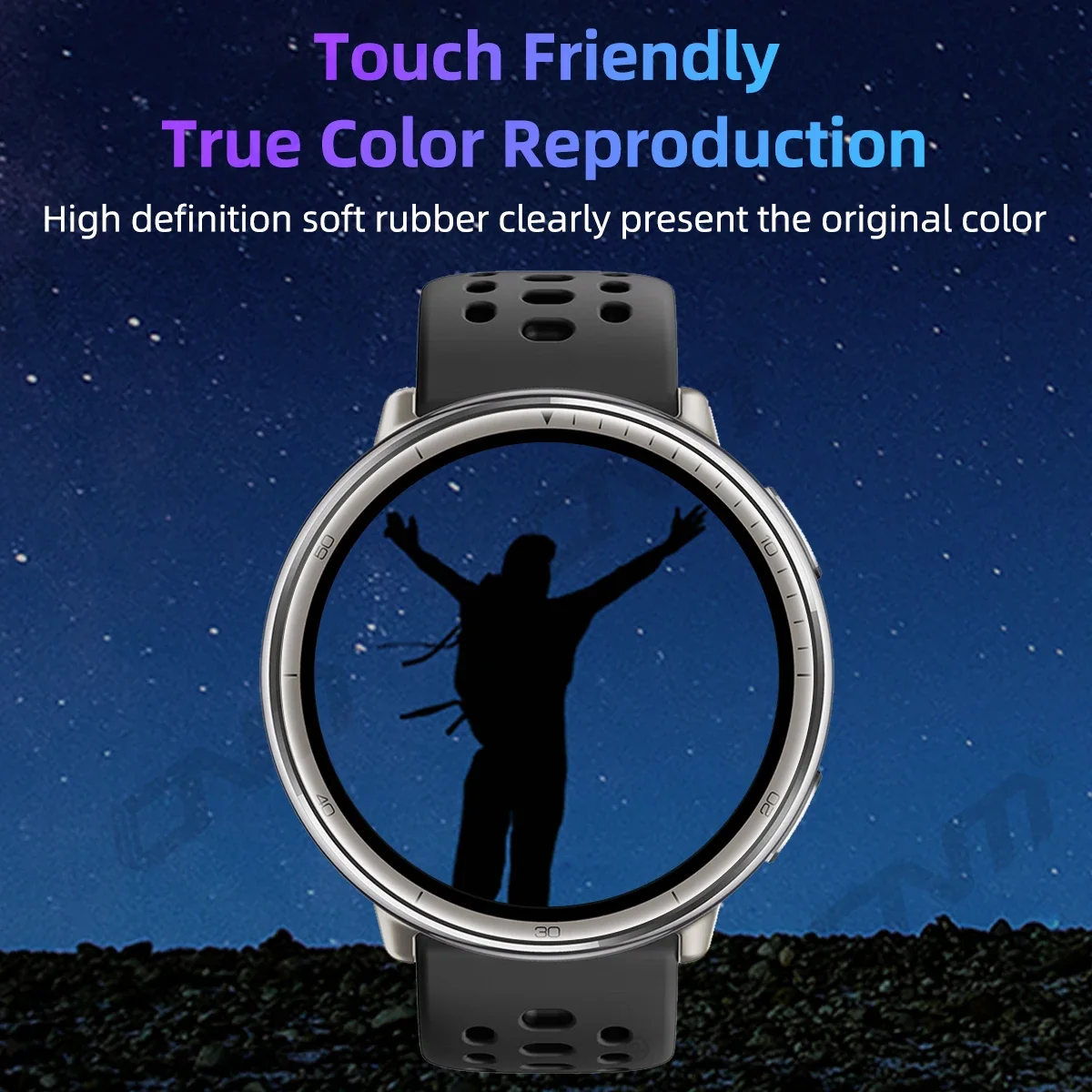 Film Perlindungan 3D untuk Pelindung Layar Amazfit Active 2, Cakupan Penuh 99% HD Kejelasan Antigores Aksesori Bebas Gelembung