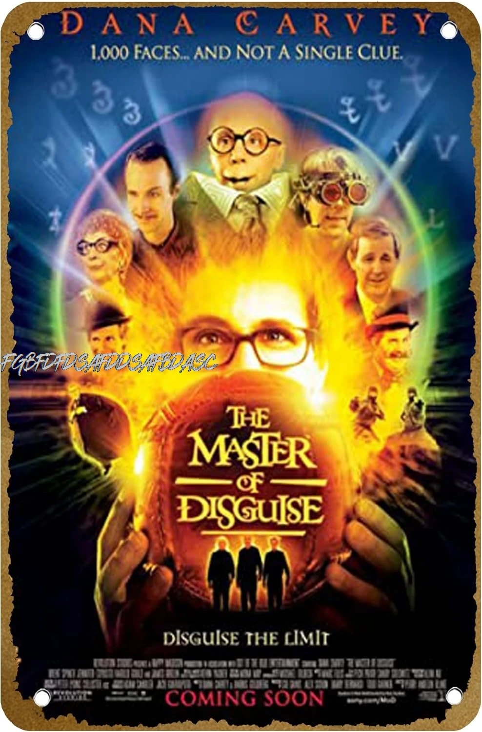 The Master of Disguise 1,000 faces... and not a single clue. Disguise the limit. 2002 Movie Poster Vintage Metal Tin sign L sign