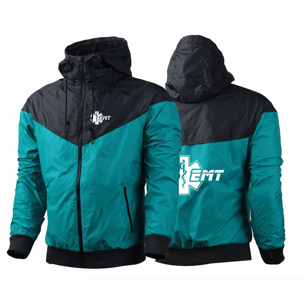 2023 New EMT Paramedic Emergency Medical Customize Zipper Jackets Print Sport Man Harajuku Windbreaker Hooded Five Color Hoodie