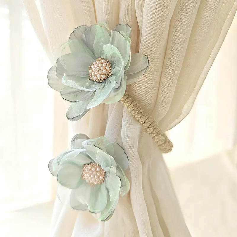 

Curtain Tie Back Bedroom Curtain Holder Drapes Flower Curtain Tieback Twist Bough Rope Holder Clips Holdback Buckle Clip