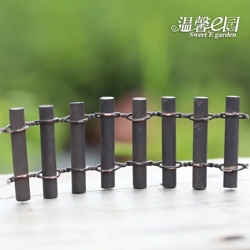 1pcs Micro-landscape Round Wooden Fence Home Accessories Small Fence Wooden Handicraft Fairy Garden Miniatures  Home Decor