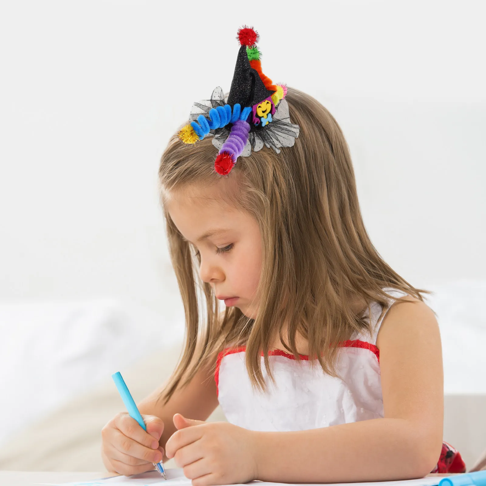 

Заколка для волос в виде шляпы ведьмы для девочек, аксессуары для волос на Хэллоуин, легкая мини-заколка-шляпка, яркие, устойчивые к выцветанию цвета, для косплея