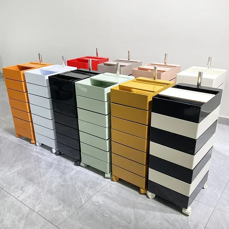 Carrinho organizador para salão de beleza, carrinho com rodas, bandeja de beleza profissional, decoração de cabeleireiro, esteticista, compras