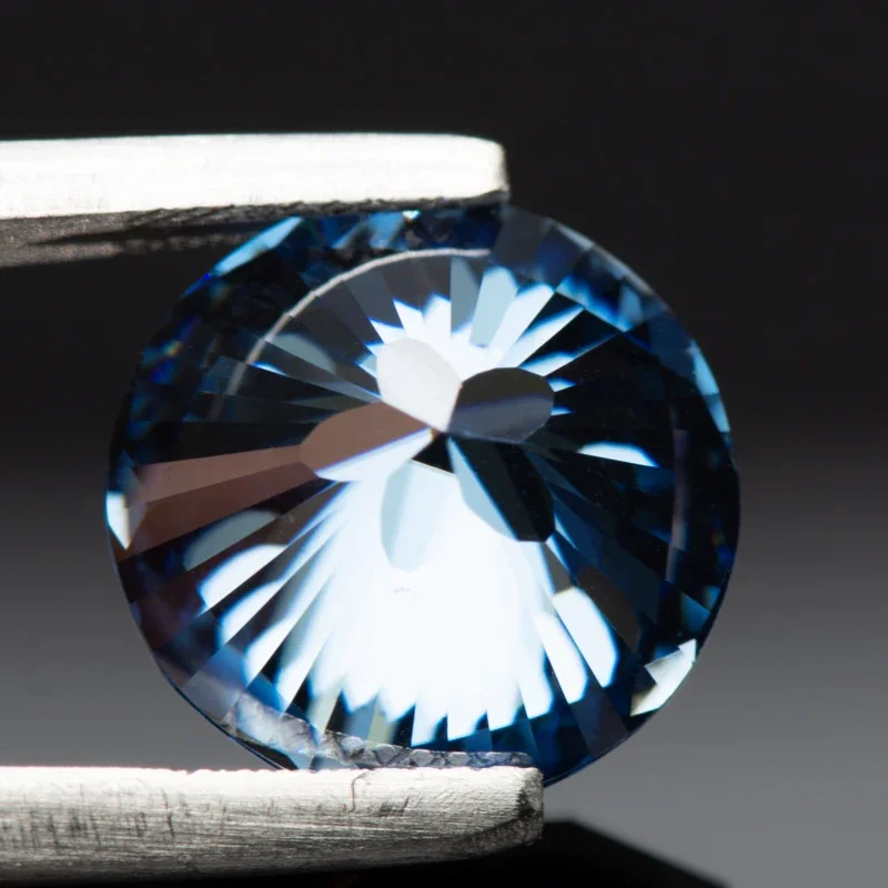 Moissanite Stones Primary Colours Royal Blue Round Shape Special Sakura DIY Jewelry Making Materials with Cut GRA Certificate