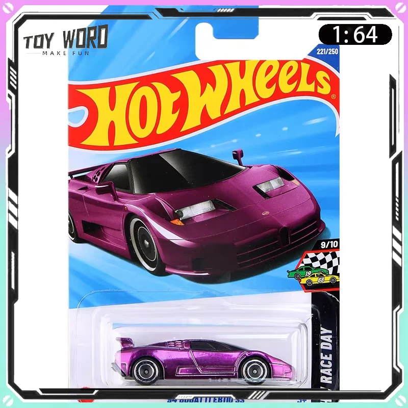 

Коллекционная модель автомобиля Hot Wheels TH 2025L Super Treasure Hunt 94 Bugatti EB110 SS, украшение для комнаты, подарок на день рождения для мальчика