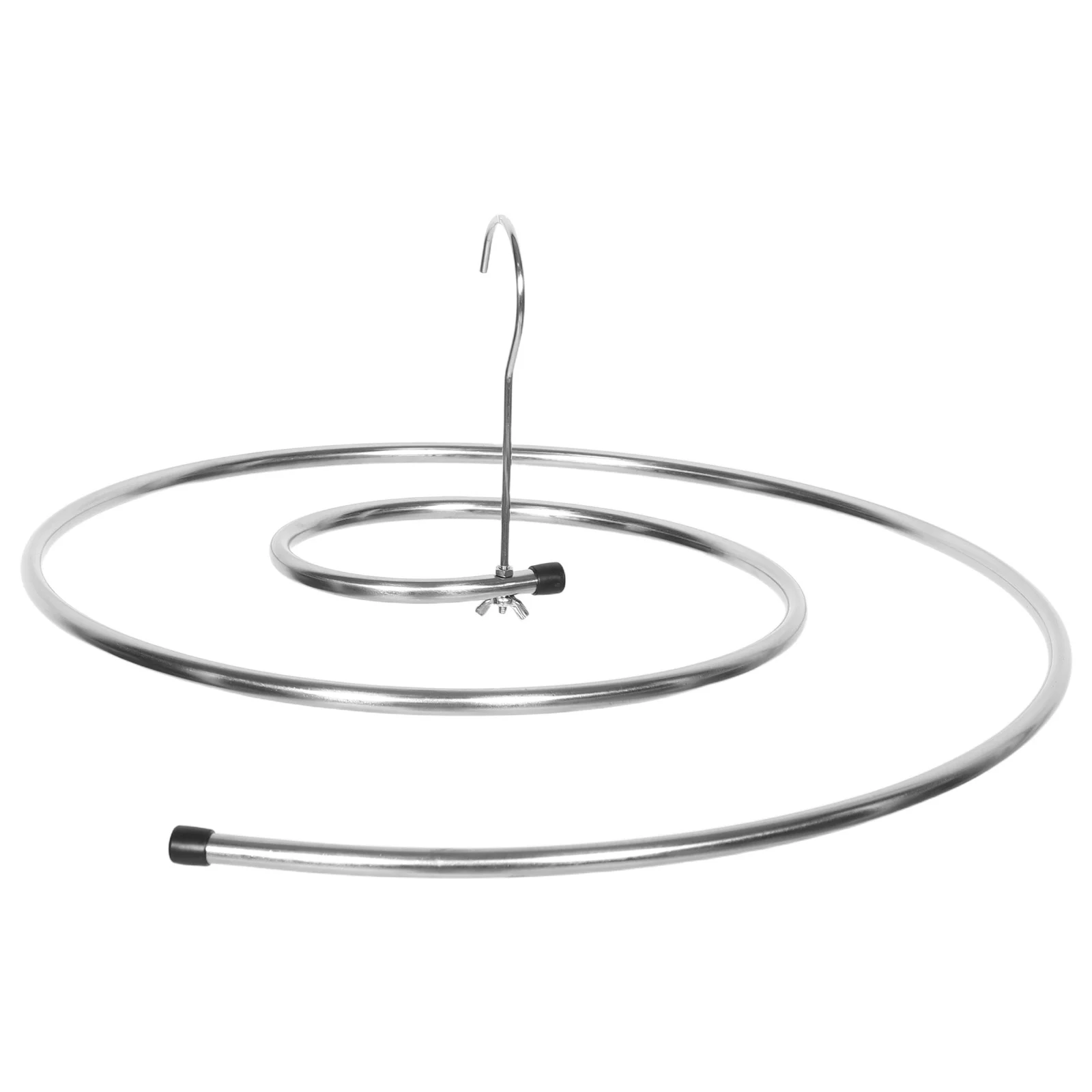 

12Mm Stainless Steel Spiral Laundry Hanger Heavy Duty Foldable Drying Rack For Quilt Blanket Bed Sheet Towel Coverlet Space