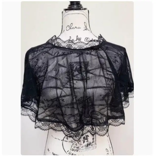 

Уличный костюм на Хэллоуин, кружевное пончо для выступления на сцене, однослойный плащ Me, круглый плащ из полиэфирного волокна