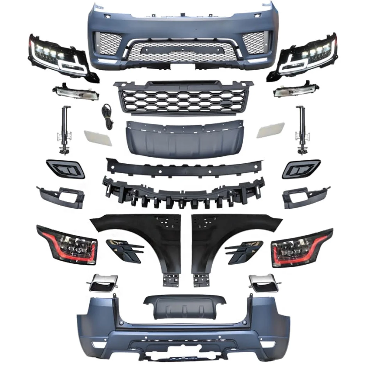 

Body Kits for Range Rover Sport L494 2013-2017 Facelift 2020 HSE Dynamic Model with Lights Bumper Grilles Fenders